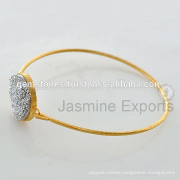 Designer Druzy Gold Plated Gemstone Indian Jewelry For Christmas In Wholesale Price